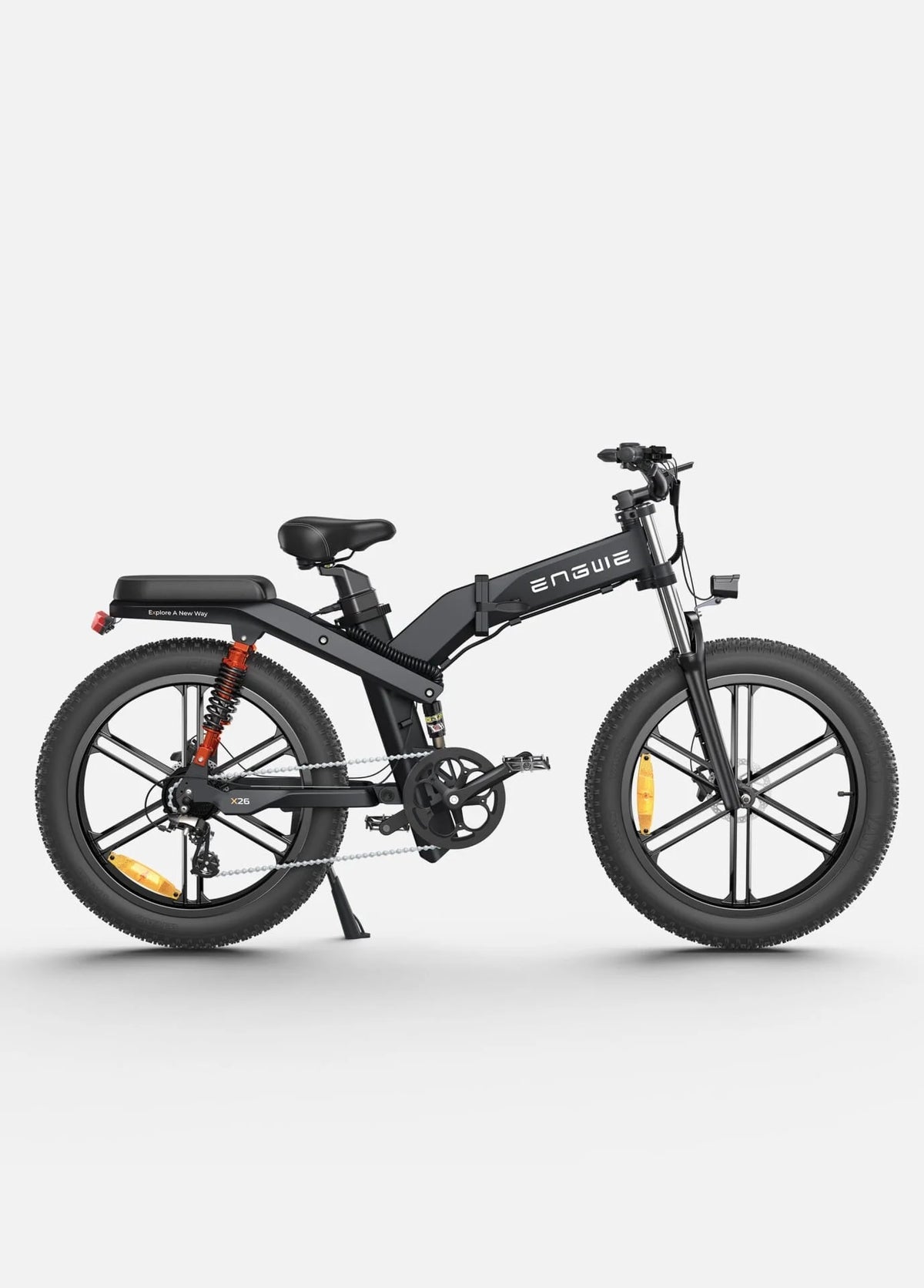 Bicicleta eléctrica de ruedas anchas ENGWE X26 plegable, con doble suspensión 2