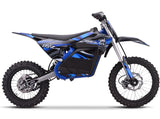 BRZ Neon Thunder Pro 72V 5000W Electric Dirt Bike 17/14 - Blue side profile