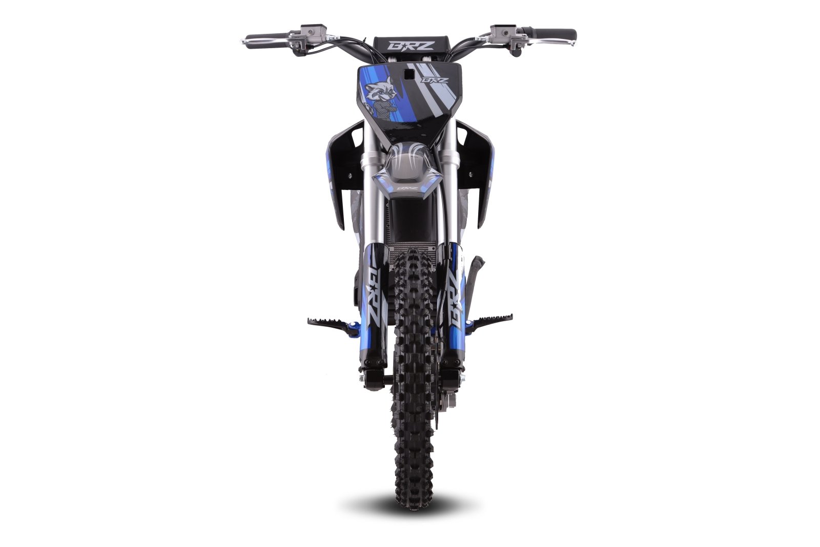 BRZ Neon Thunder Pro 72V 5000W Electric Dirt Bike 17/14 - blue front view