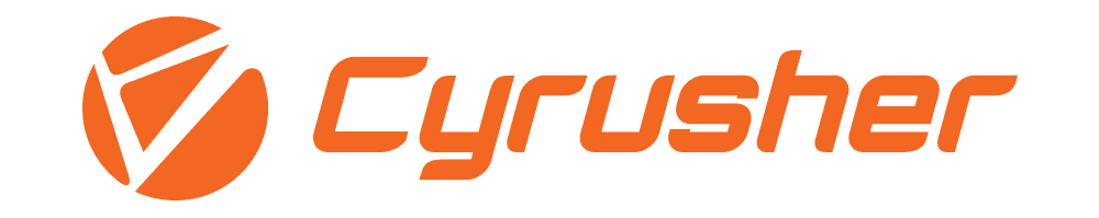 Cyrusher logo featuring an orange stylized C emblem inside a circle, followed by the word Cyrusher in bold, modern orange text on a light background.
