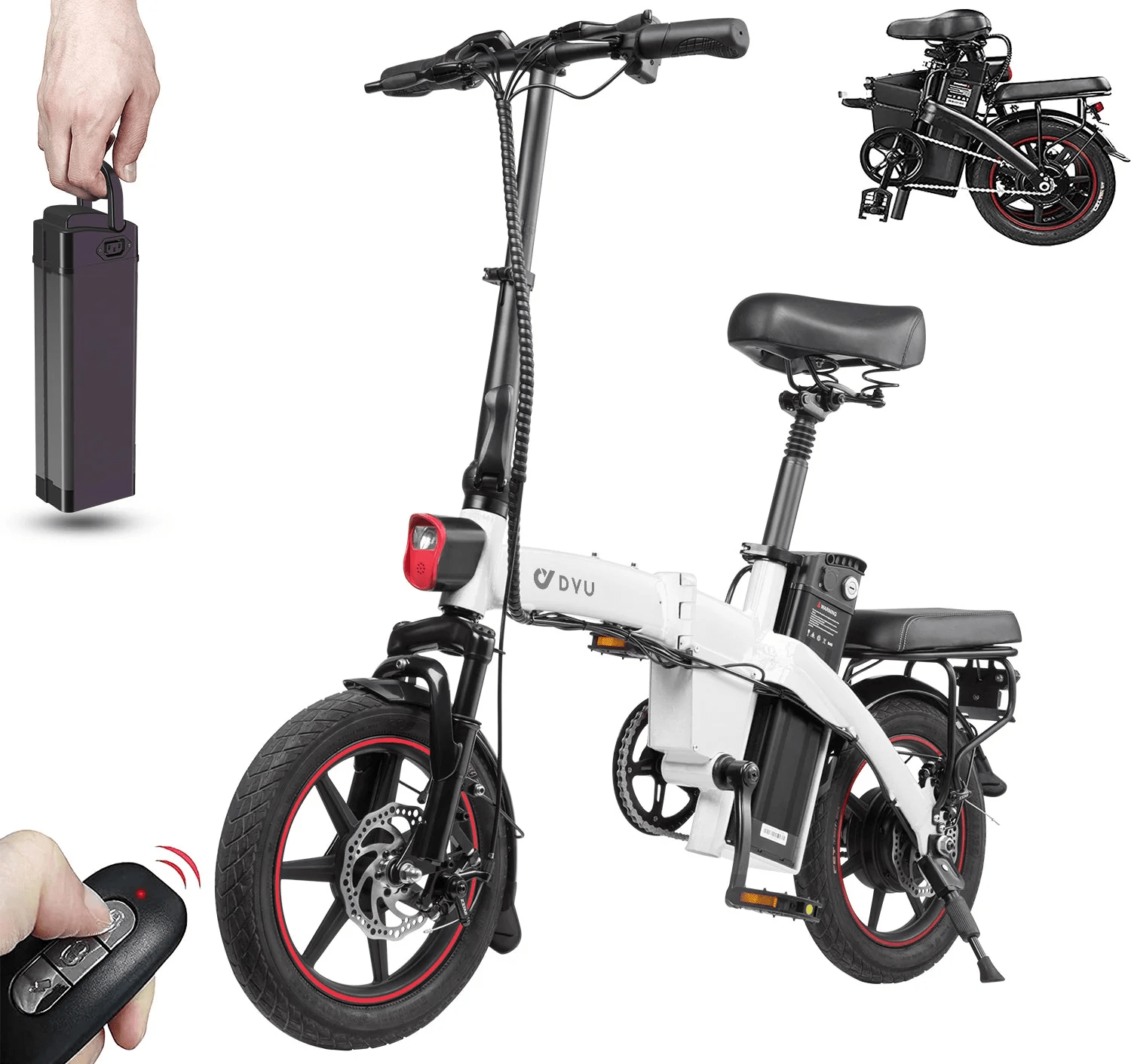 DYU A5 14" Foldable Electric Bike 250W 48V 7.5Ah