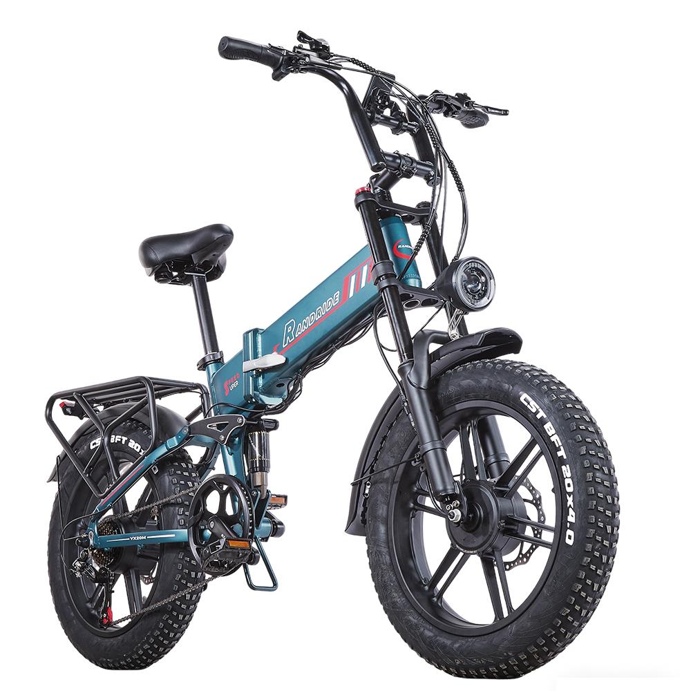 Fat Bike Elettrica RANDRIDE YX20M-2 Blu, Pieghevole, a Doppio Motore 5