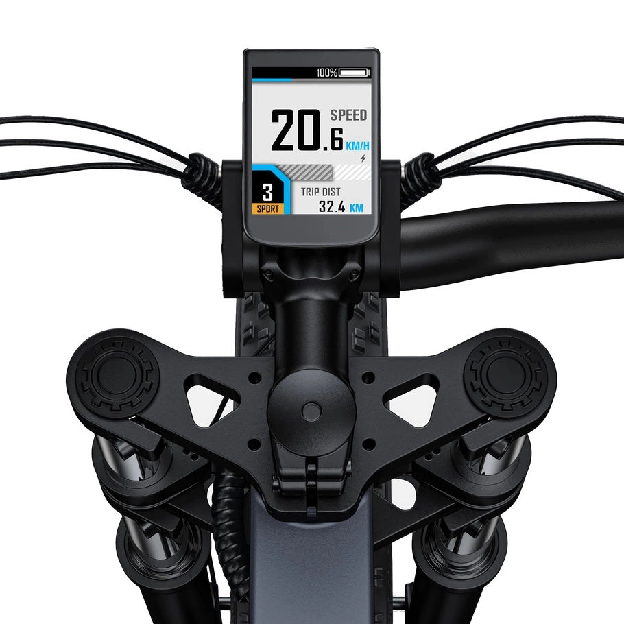 Bicicleta eléctrica de ruedas anchas ENGWE X26 plegable, con doble suspensión 5