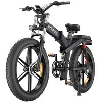 Bicicleta eléctrica de ruedas anchas ENGWE X26 plegable, con doble suspensión 4