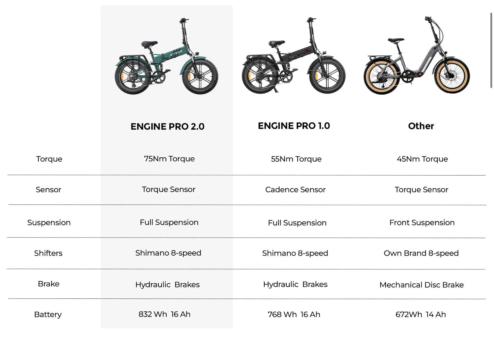 Engwe Engine Pro 2.0 Folding Electric Bike 800W 52V 16Ah