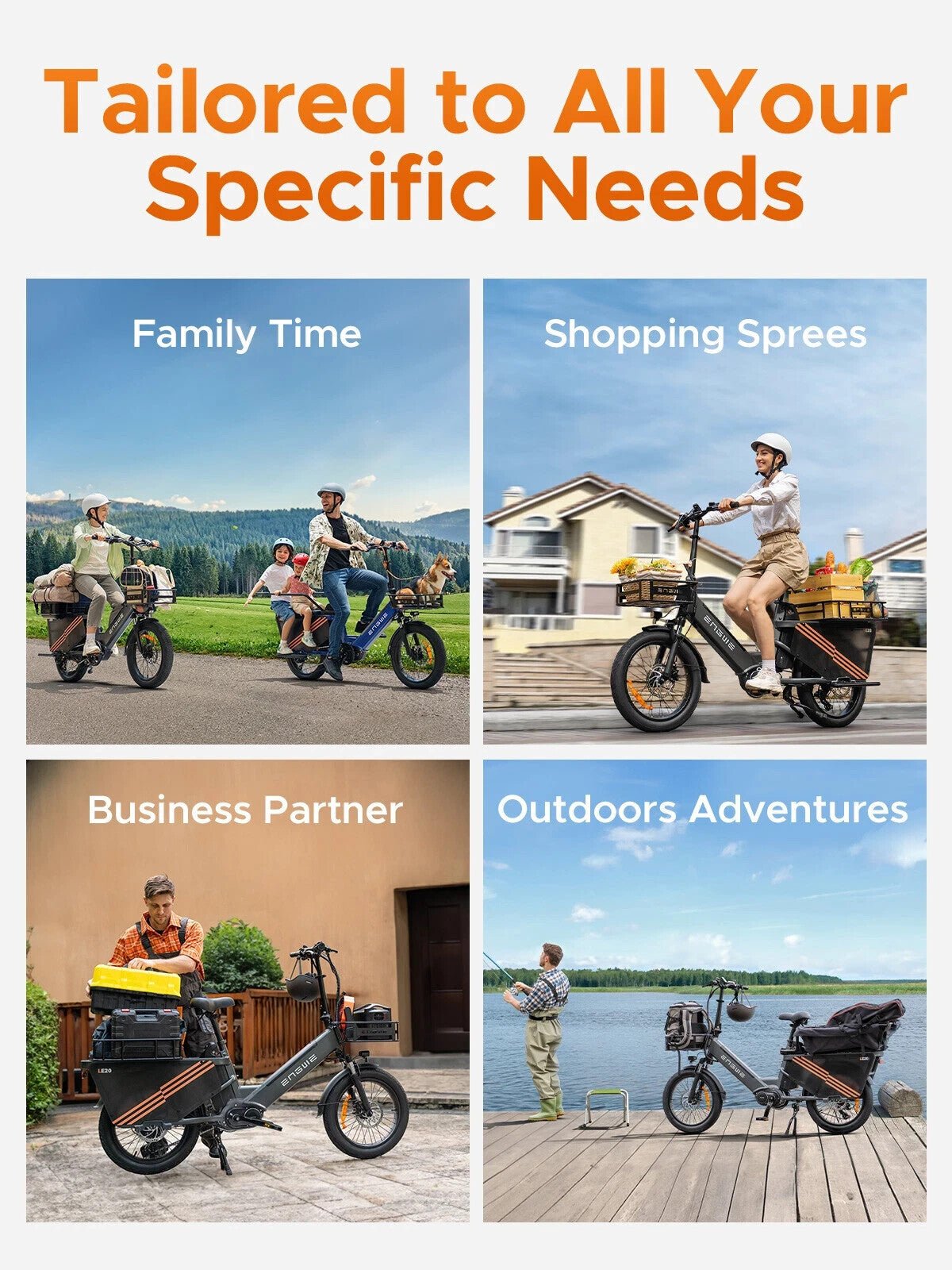 ENGWE LE20 Cargo Electric Bike 250W 100Nm Torque