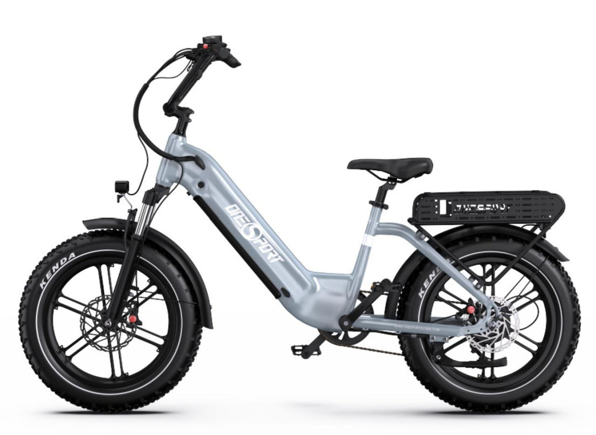 Onesport OT08 Fat-Tyre Electric Bike – Grey product photograph