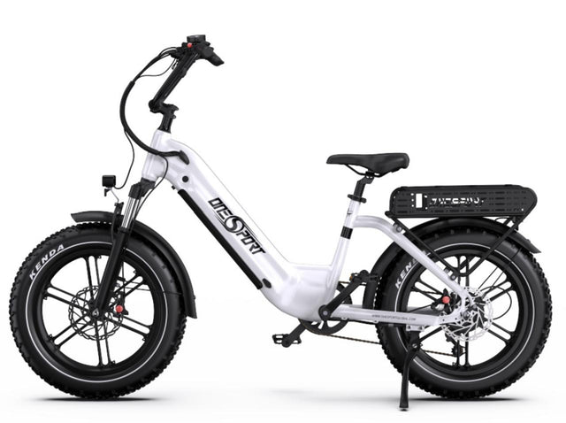 Onesport OT08 Fat-Tyre Electric Bike – White product photograph