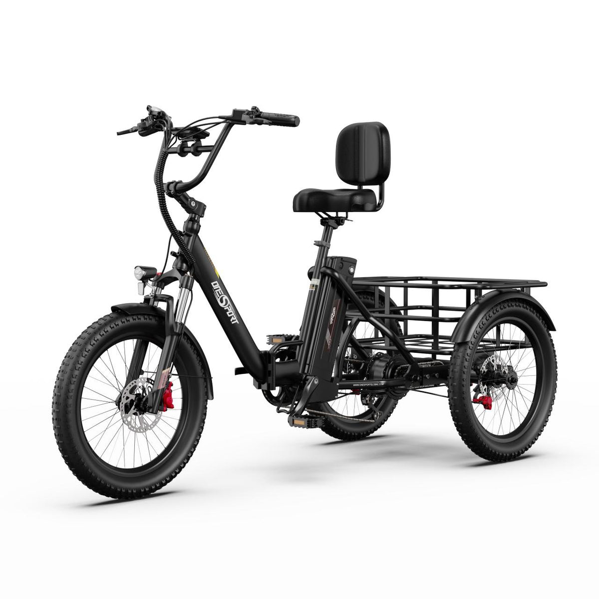 Onesport OT30 Pro Electric Cargo Tricycle – Black product photograph