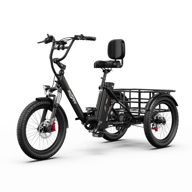 Onesport OT30 Pro Electric Cargo Tricycle – Black product photograph
