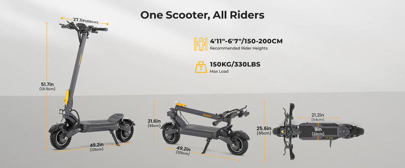 Ausom F1 Max Electric Scooter Dual Motor 2800W 60V 20.8AH Ausom