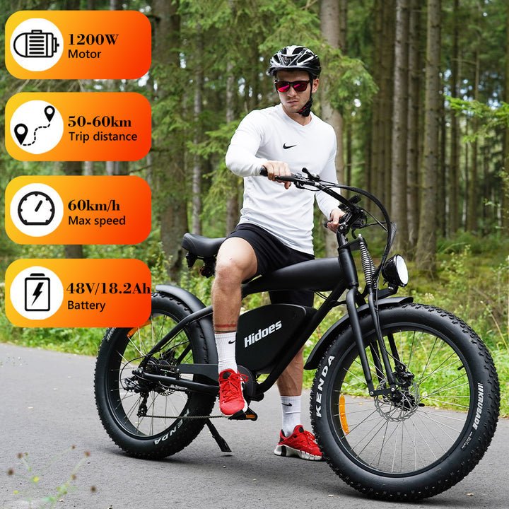 Hidoes B3 26" Fat Tyre Electric Bike 1000W 48V 17.5Ah