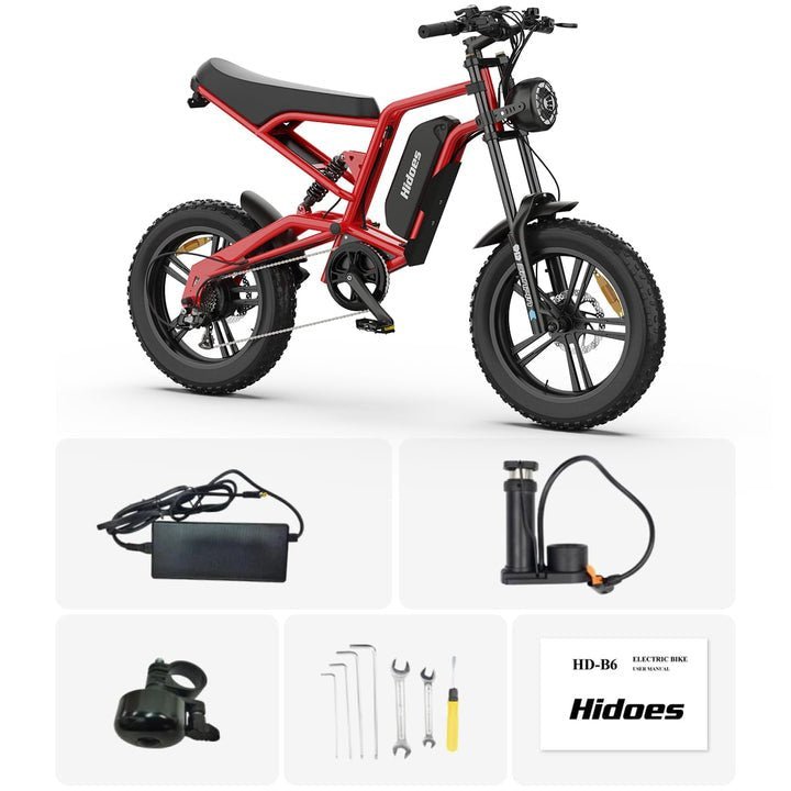 Hidoes B6 20" Fat Tyre Electric Electric Bike 700W 48V 15.6AH