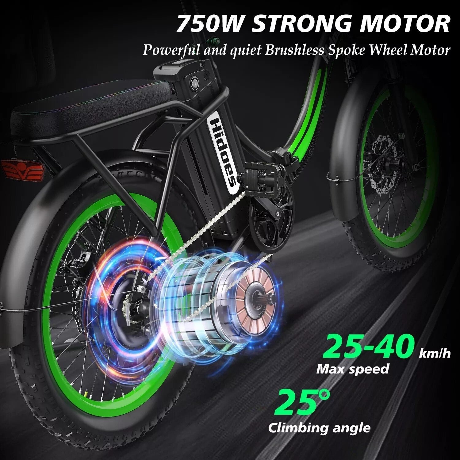 Hidoes C1 20" Folding Electric Bike 750W 48V 13Ah