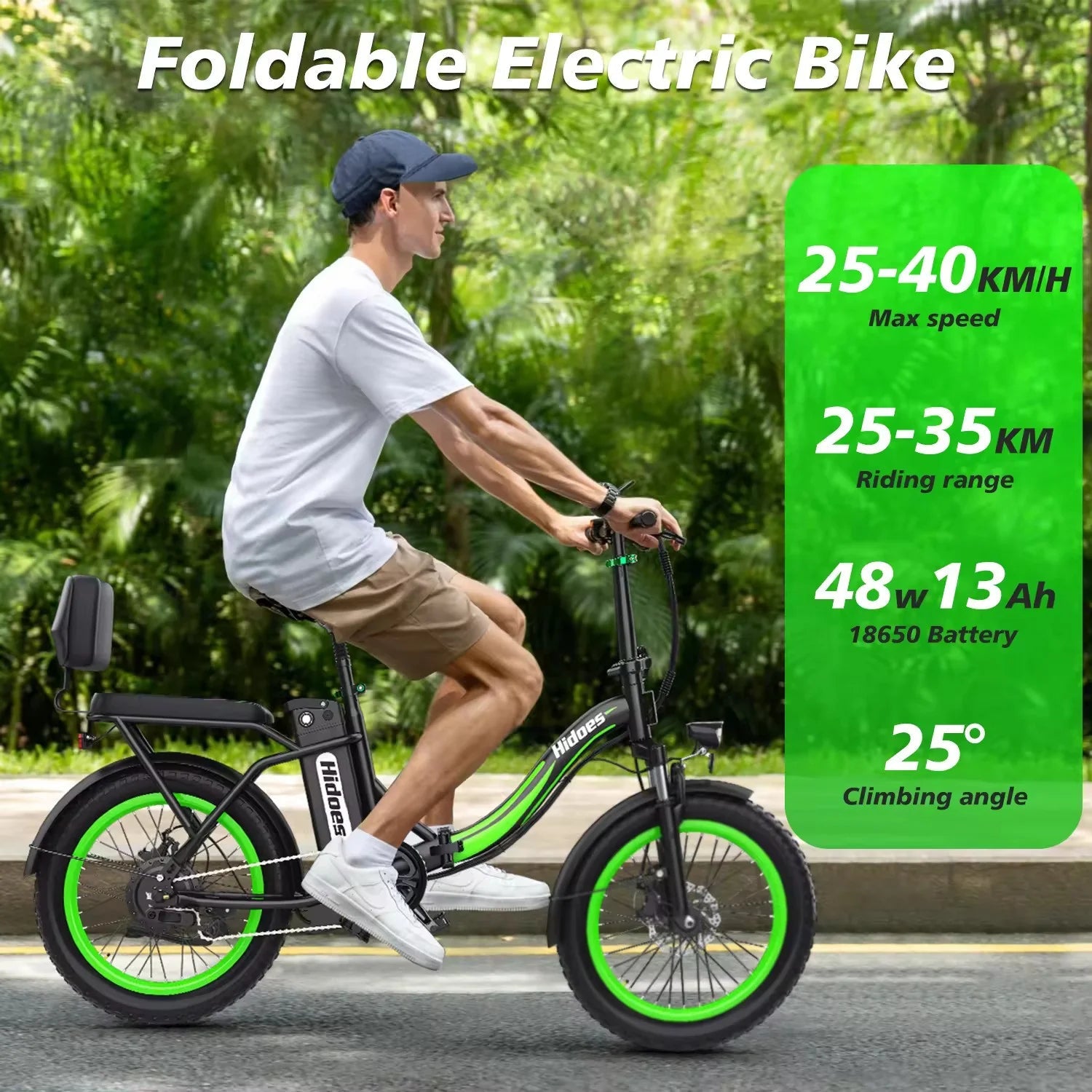 Hidoes C1 20" Folding Electric Bike 750W 48V 13Ah