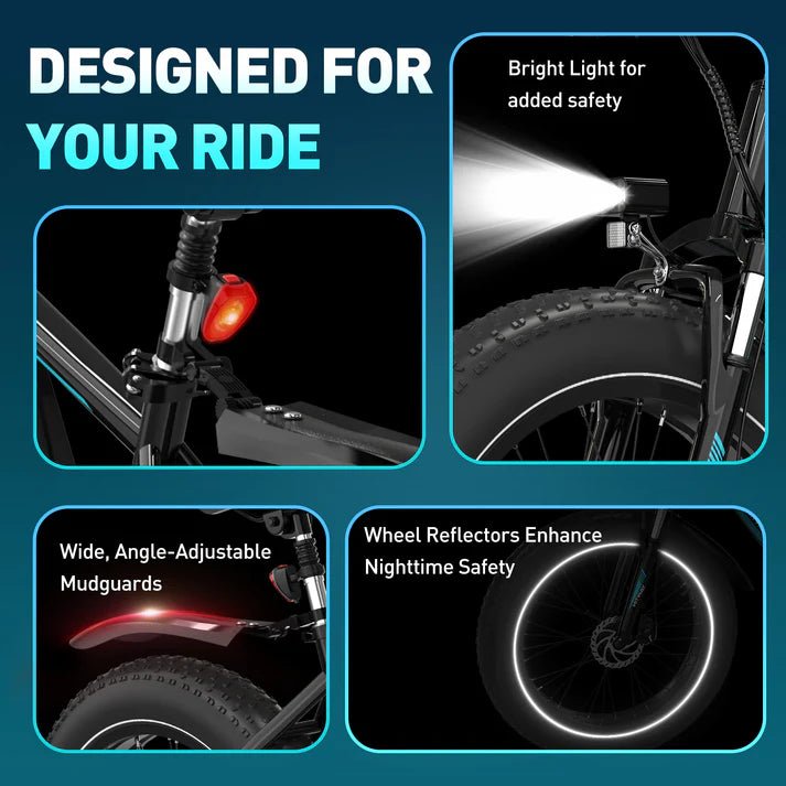 HITWAY BK15 4.0 Fat Tyre Electric Bike 500W 48V 15.6Ah