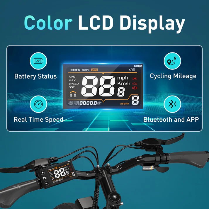 HITWAY BK15 4.0 Fat Tyre Electric Bike 500W 48V 15.6Ah