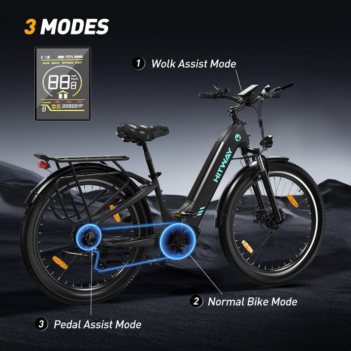 HITWAY BK16 26” Electric Bike 250W 48V 18Ah