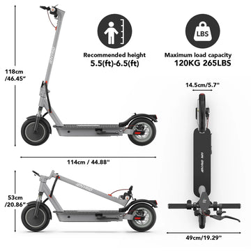 Trottinette électrique iENYRID M1 500 W dimensions