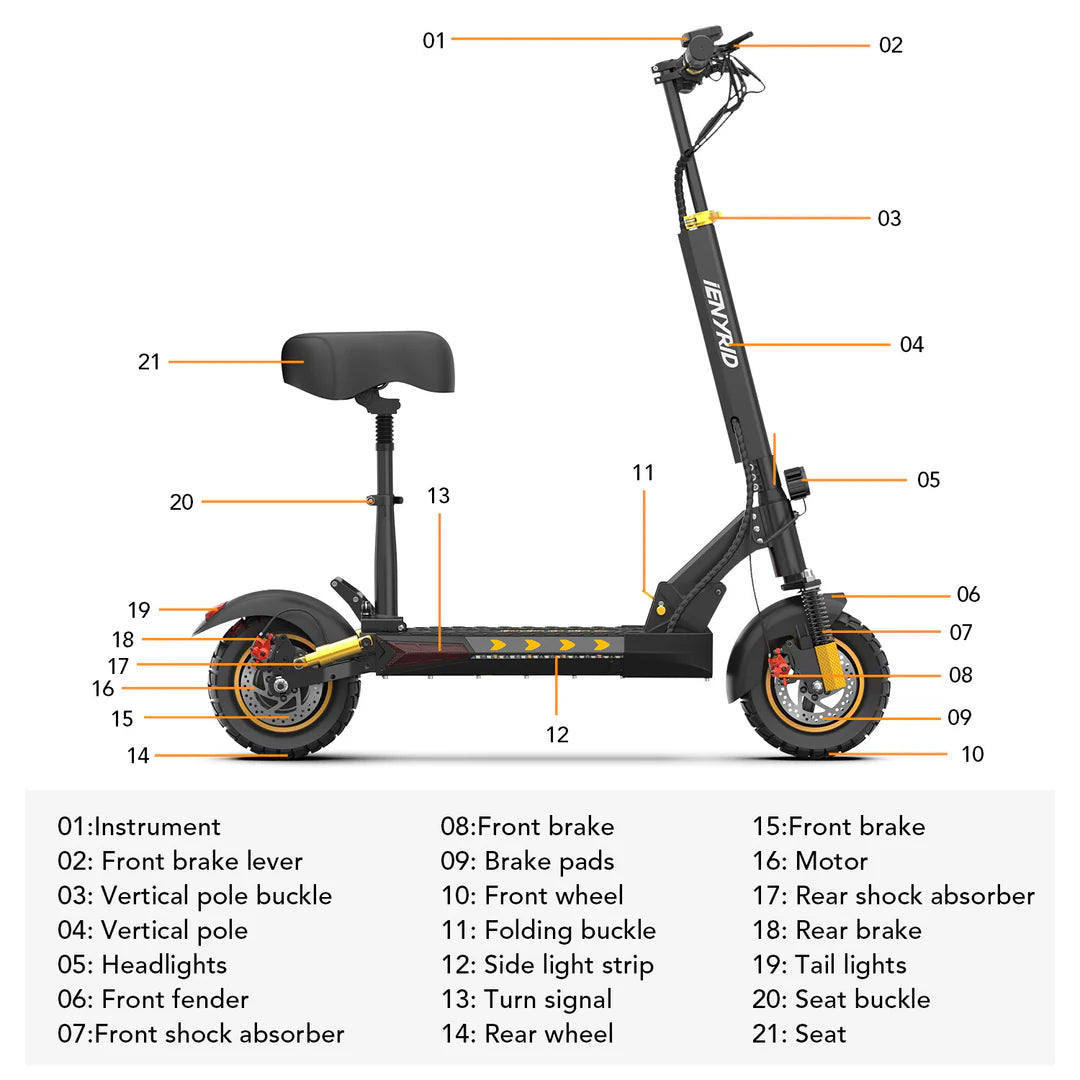 iENYRID M4 Pro S+ 2025 Electric Scooter 800W 48V 12.5Ah iENYRID