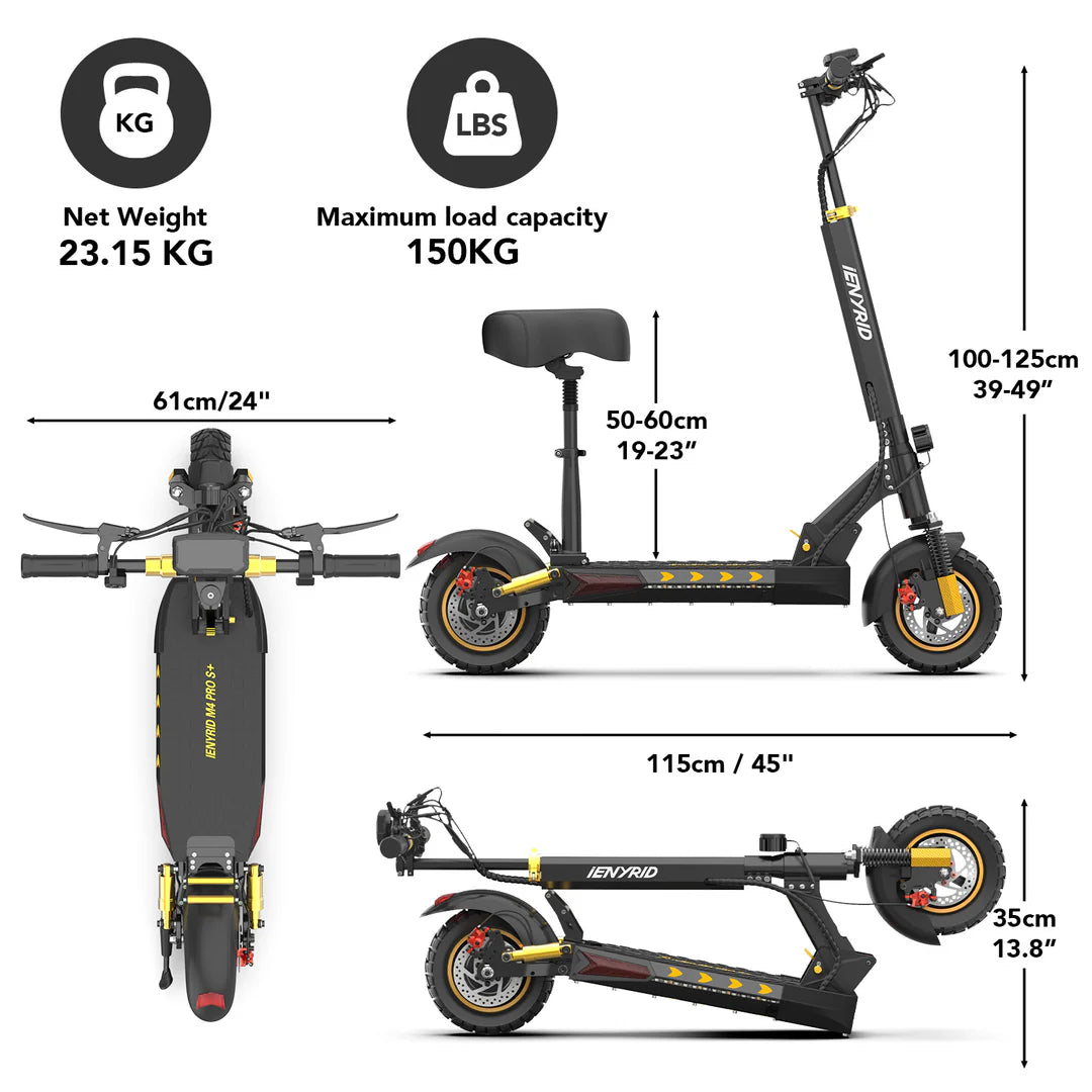iENYRID M4 Pro S+ 2025 Electric Scooter 800W 48V 12.5Ah iENYRID