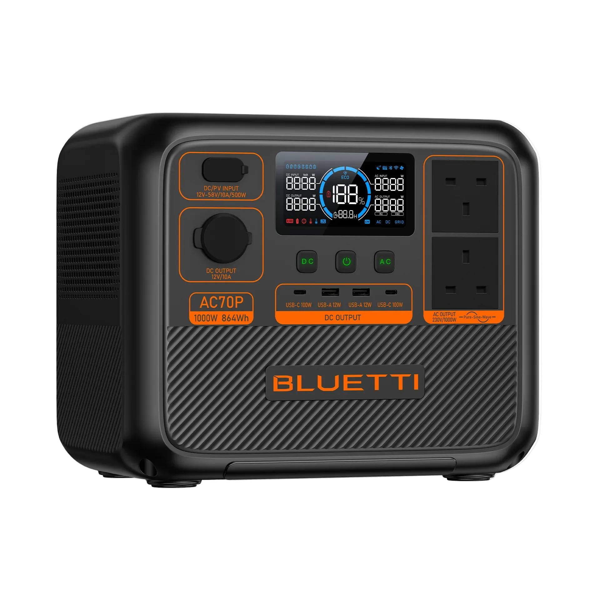 Bluetti AC70P Portable Power Station 864Wh 1