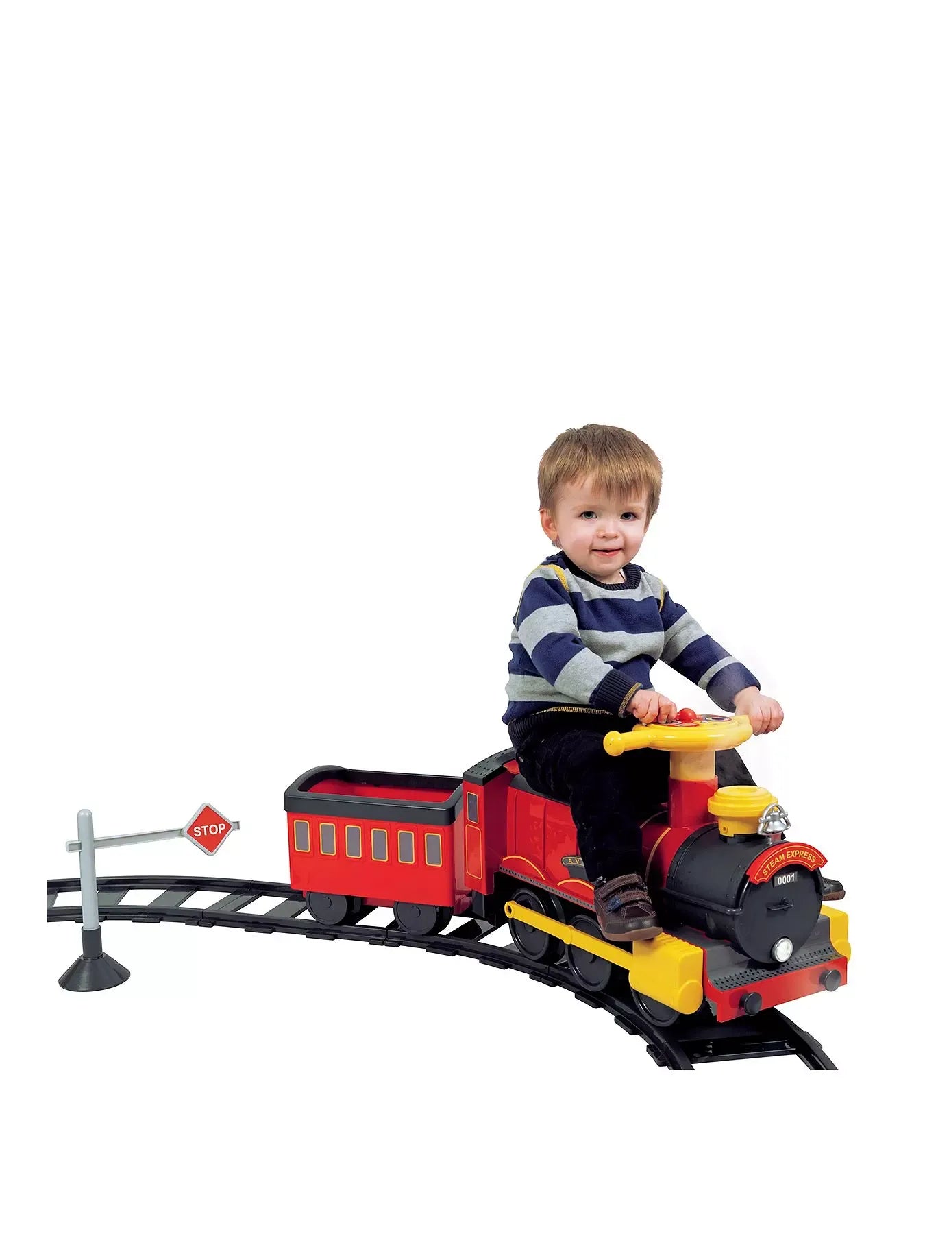 Rollplay Steam Train 6 Volt with 4 Straight and 4 x Curved Track Pack (Special Pack) 1