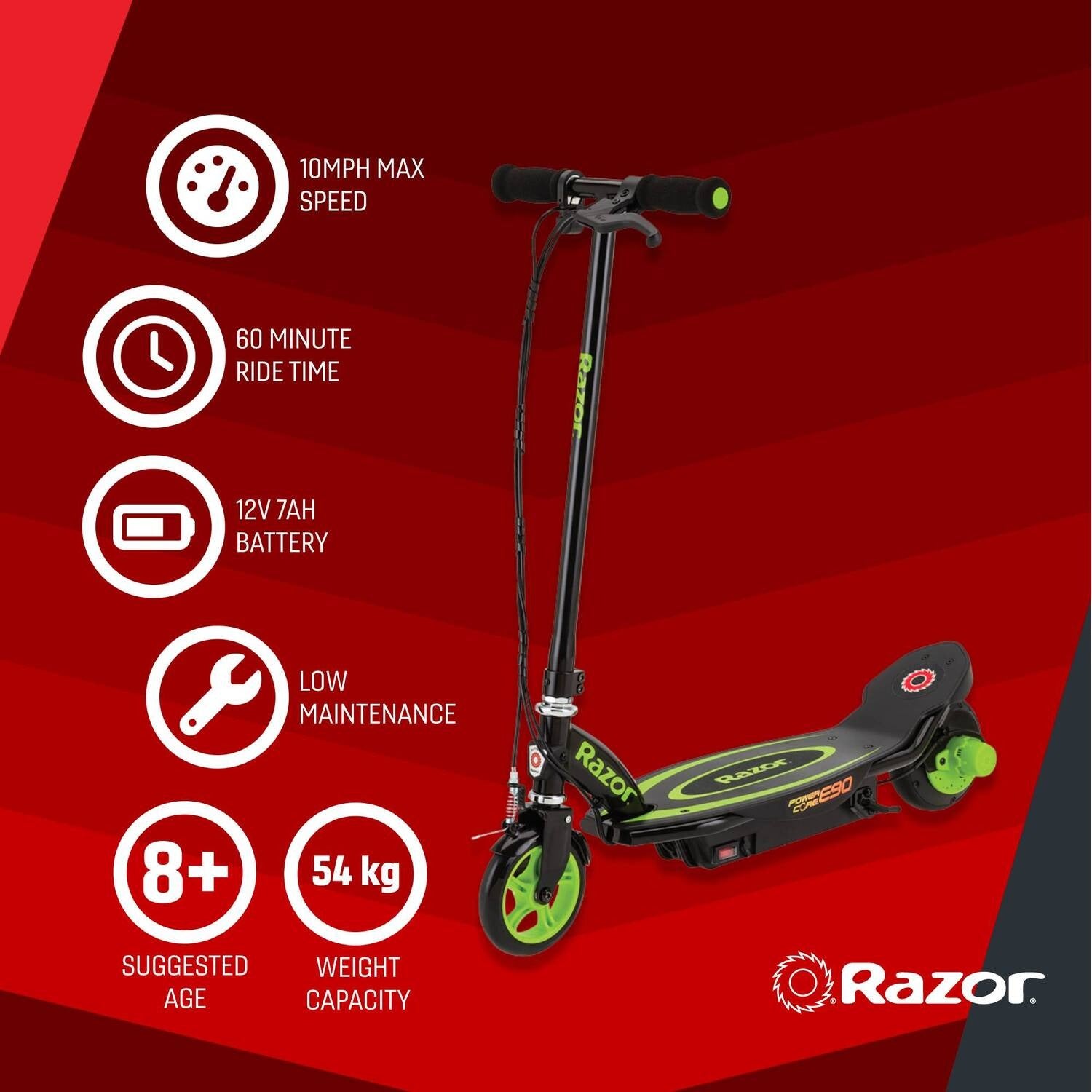 Razor PowerCore E90 Electric Scooter 12V 13