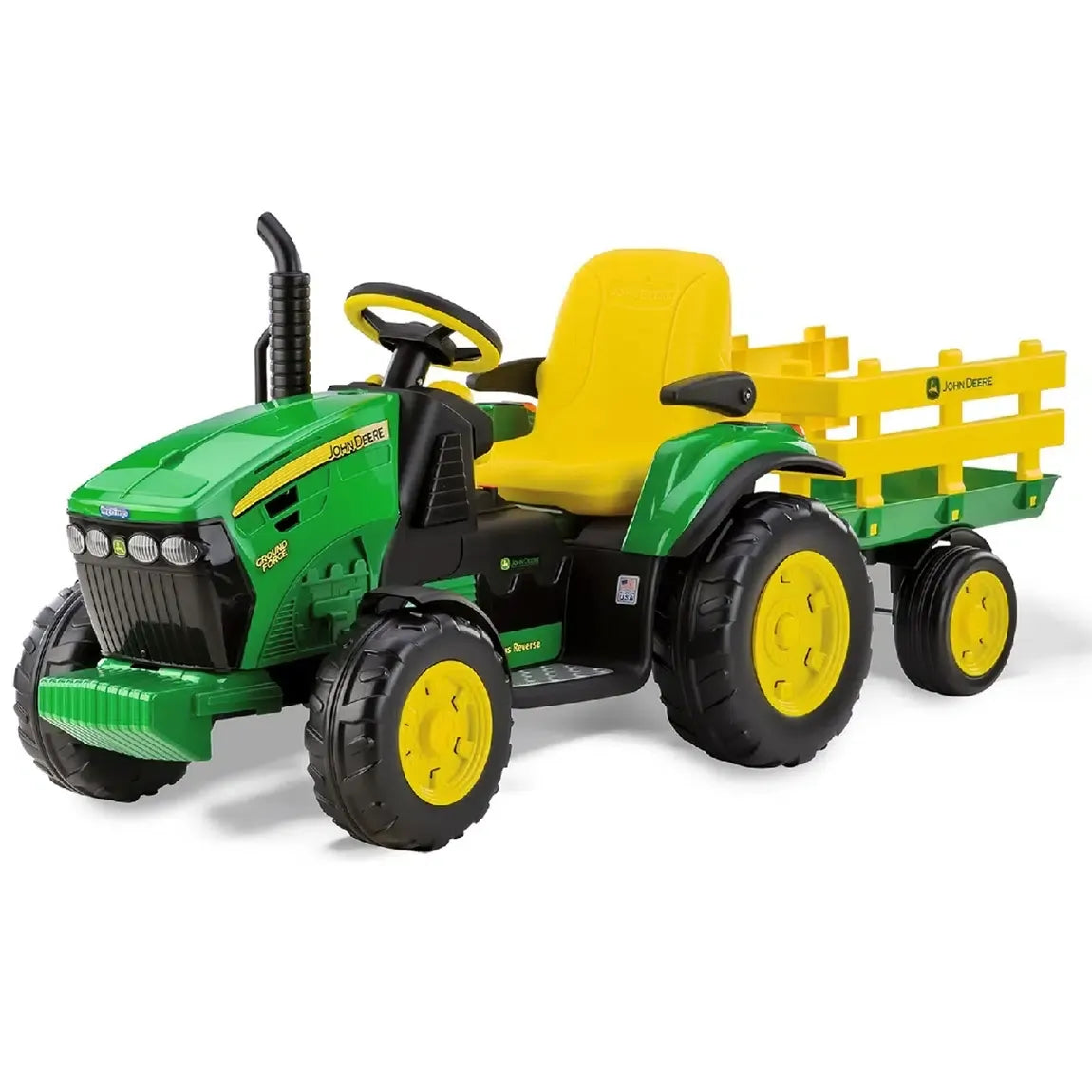 Peg Perego John Deer Ground Force With Trailer 6