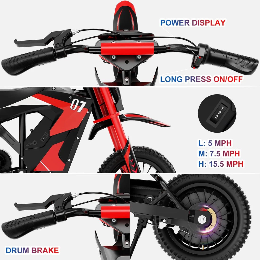 Koolux EV12M 300W Kids Electric Dirt Bike