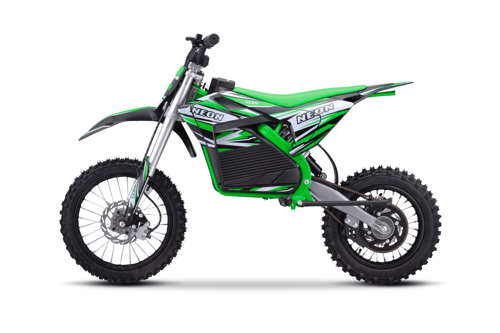 BRZ Neon Titan X 60V 2000W Electric Dirt Bike - Green side profile