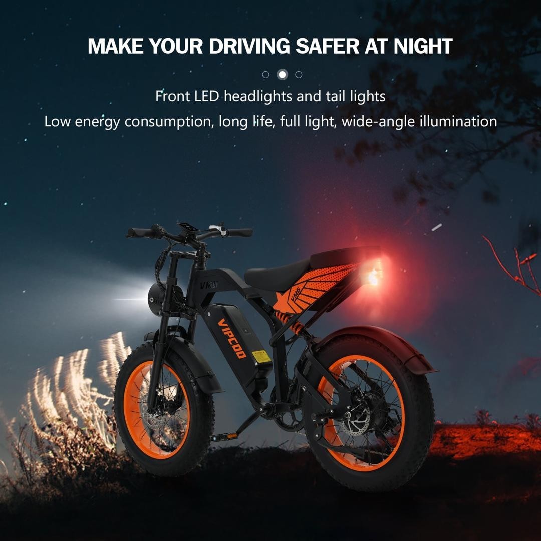 VIPCOO VM6 Electric Bike 250W 48V 18.2Ah 20 inch Fat Tire E-Bike Vipcoo