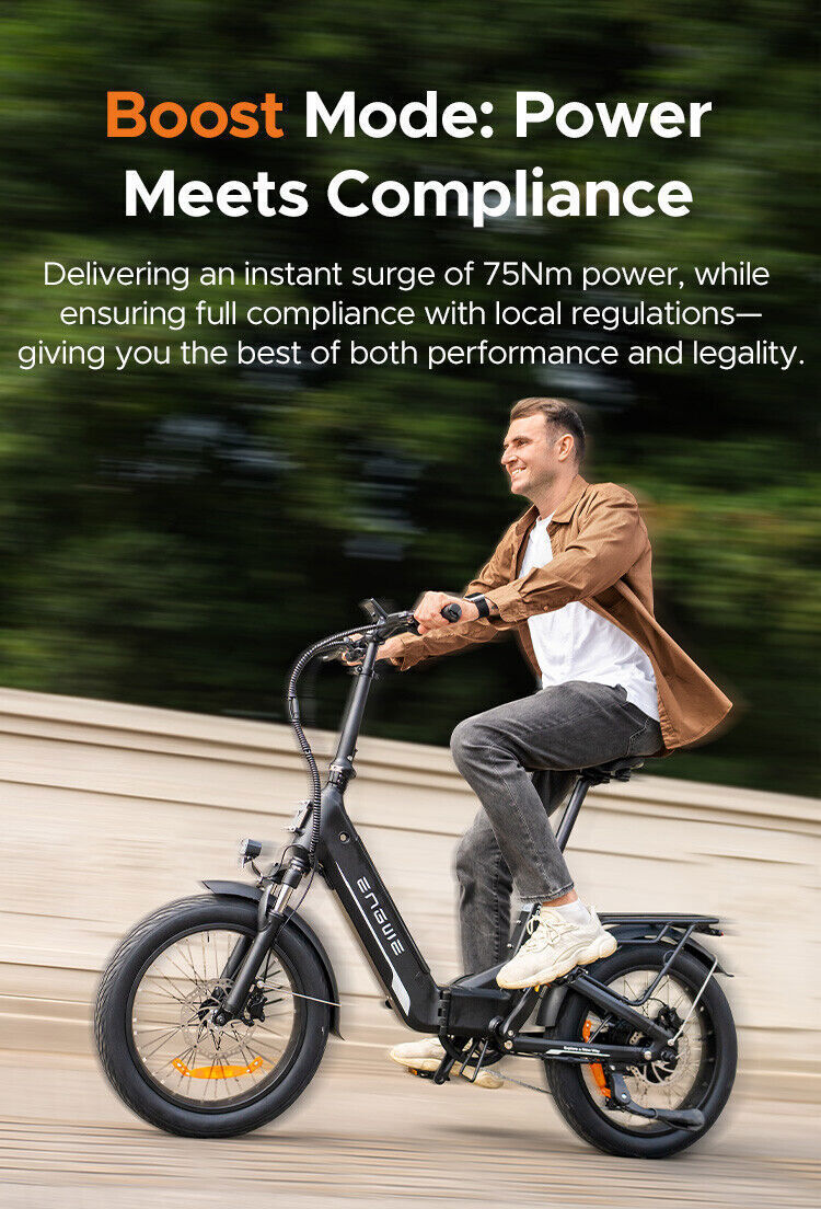 ENGWE L20 3.0 Boost Folding Electric Bike 250W 48V 13.5Ah Engwe