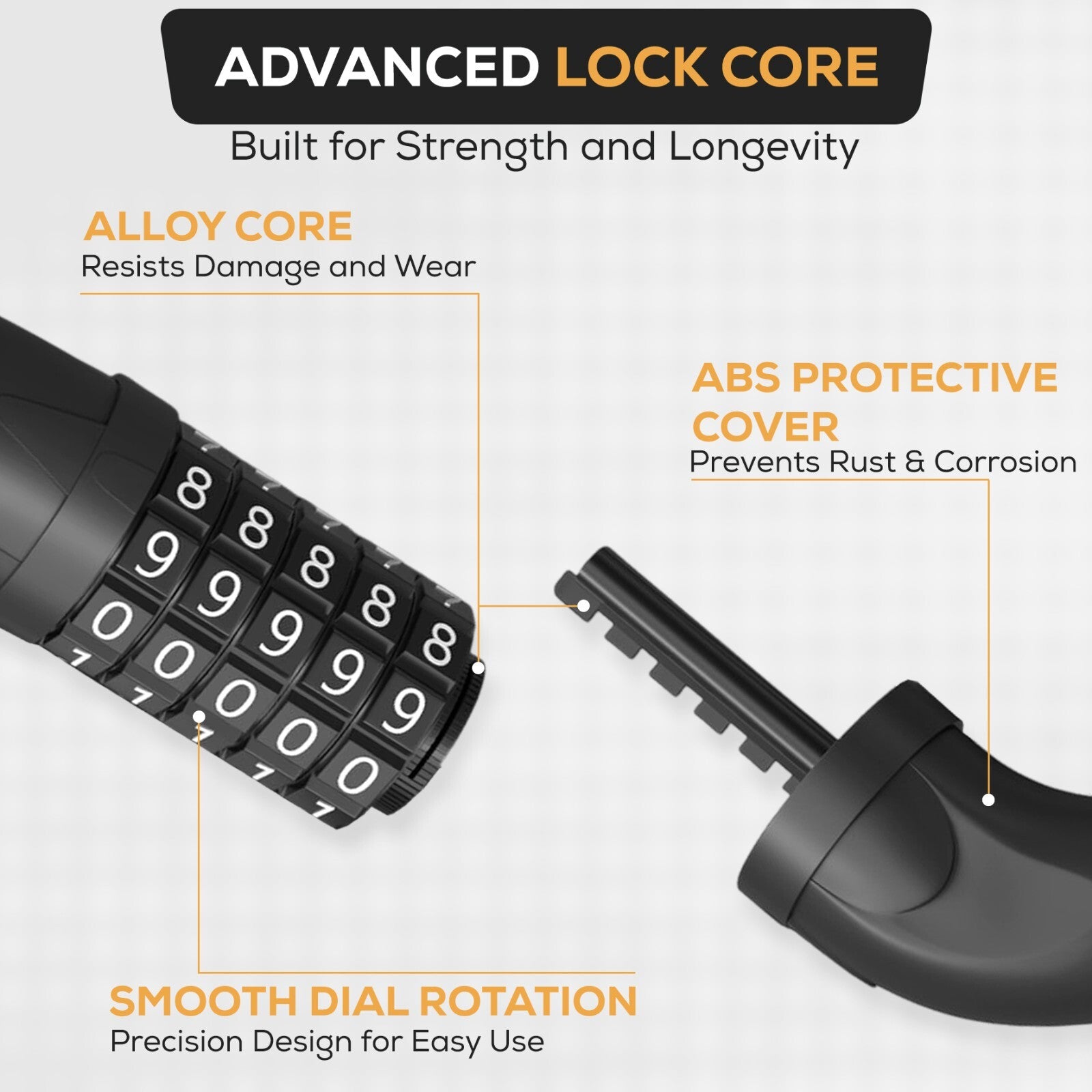 Bike Lock 5 Digit Combination Gewage