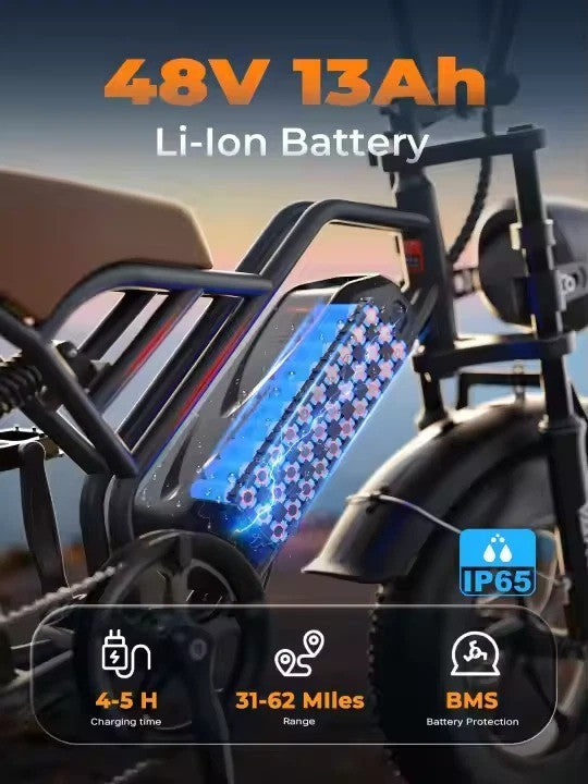 Varun Super Y Small Electric Bike 16inch Fat Tire 250W 48V 13Ah Varun