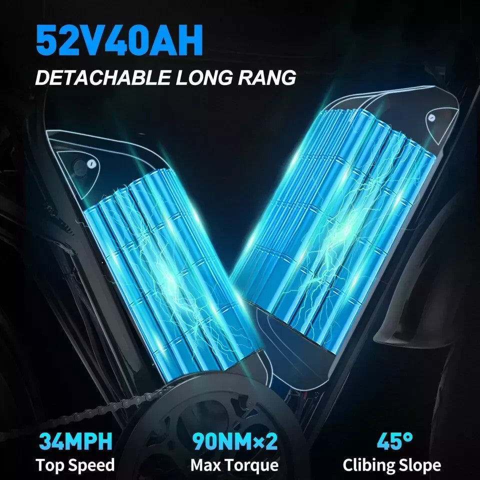 YVY Q20 (C20) PRO Electric Bike 52V 40AH YVY