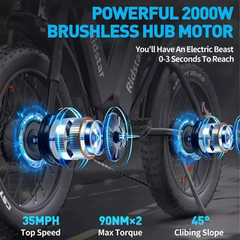 YVY Q20 (C20) PRO Electric Bike 52V 40AH YVY