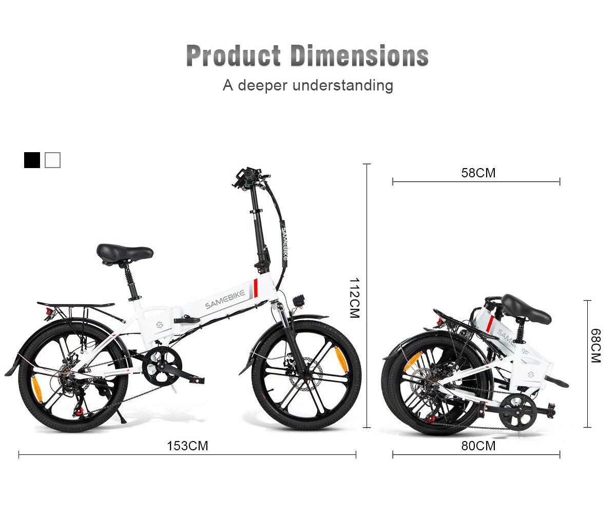 Samebike 20LVXD30 - II Foldable Electric Bike 250W 48V 13Ah