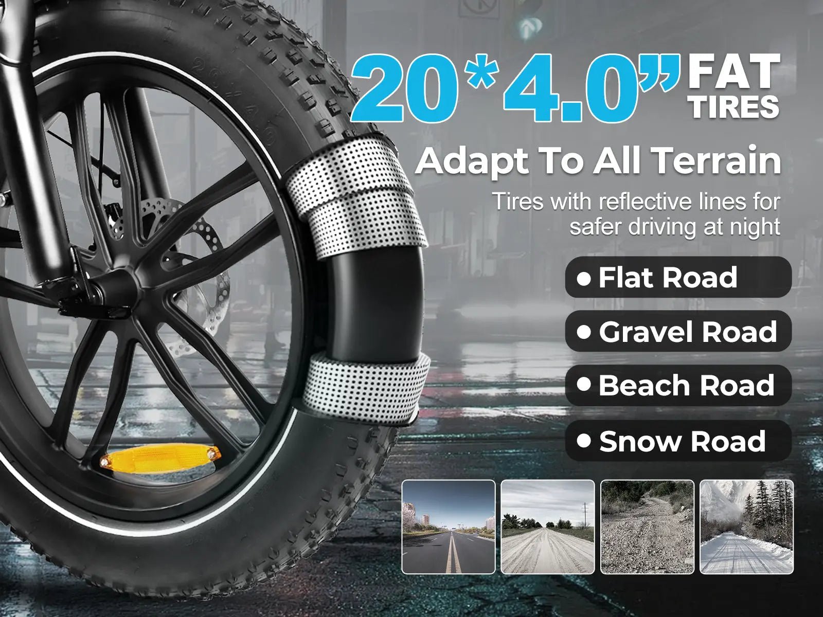 SAMEBIKE C05 Pro Fat Tyre Electric Bike 36V 13Ah