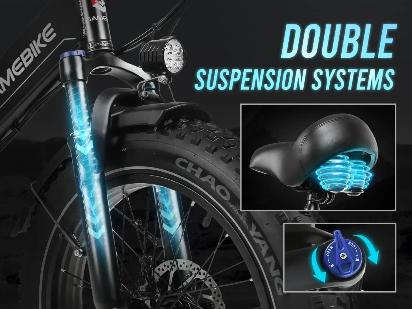 Samebike LOTDM200 Fat Tyre Electric Bike 750W 48V 13Ah