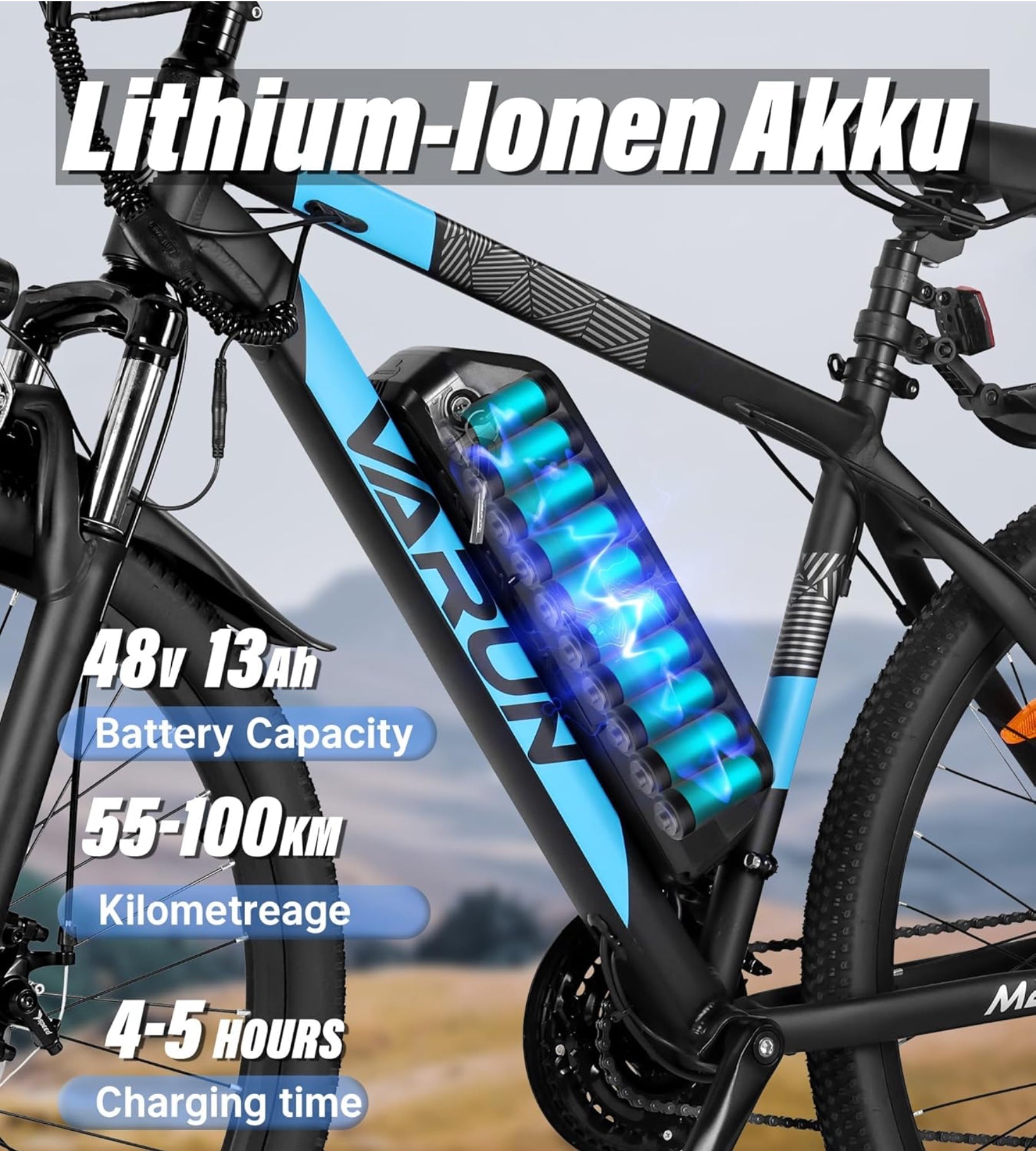 VARUN M26 Electric Bike 26inch 500W 48V 7.8Ah