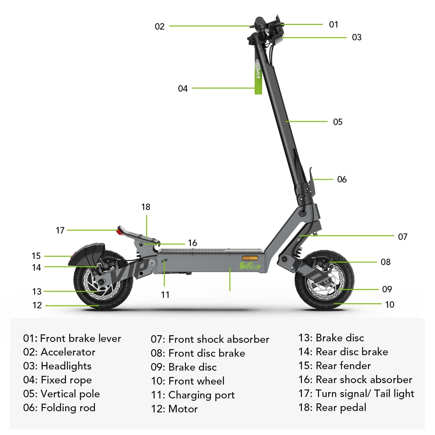 VIPCOO VS3 800W Electric Scooter