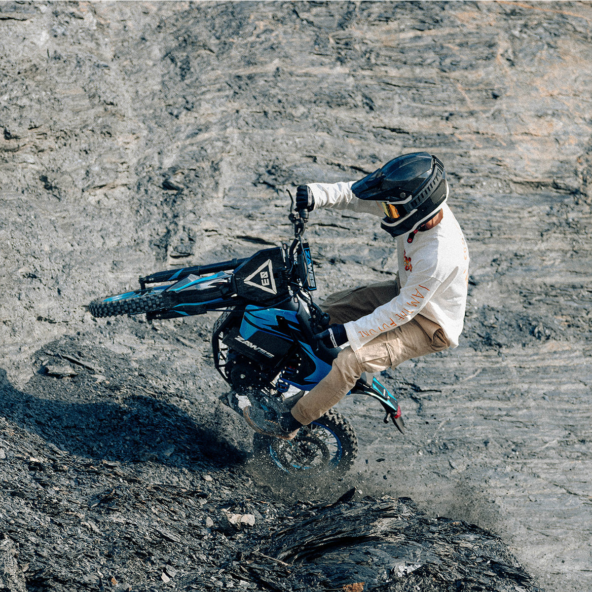 ZAWES S3 5000W Electric Dirt Bike – 60V Off-Road Motorcycle – Technical off-road riding photograph